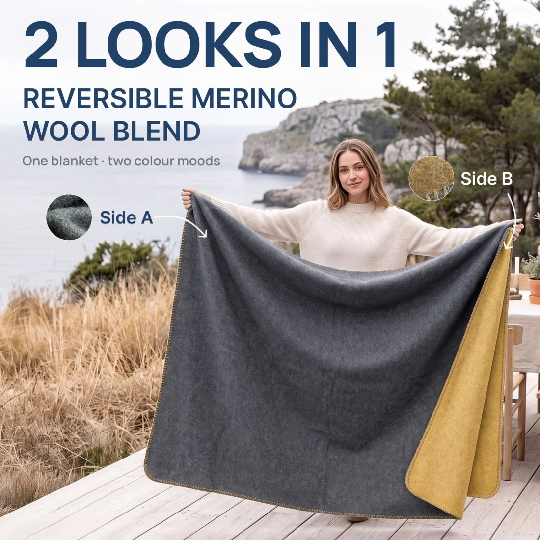 Koc z 80% wełny merino · 2