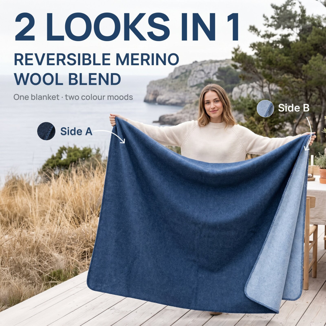 Koc z 80% wełny merino · 2
