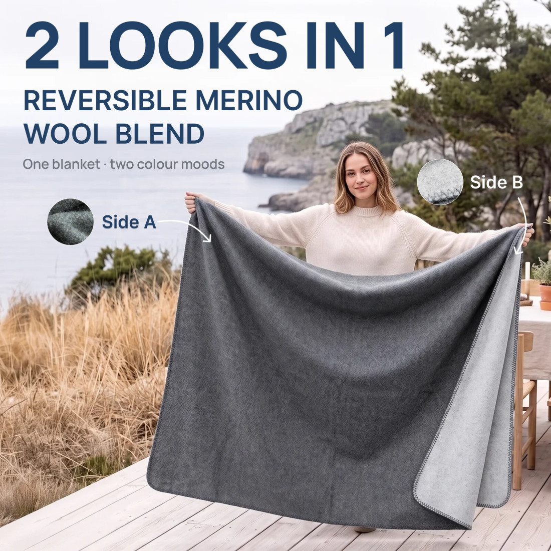 Koc z 80% wełny merino · 2