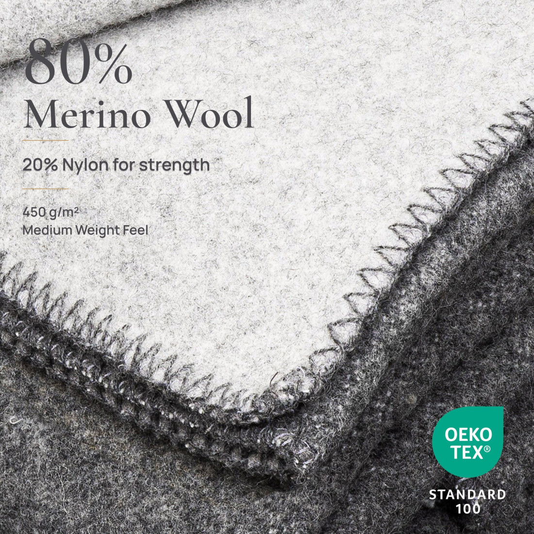 Koc z 80% wełny merino · 3