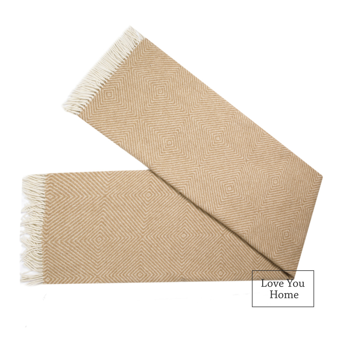 Koc z wełny merino w romby · 5