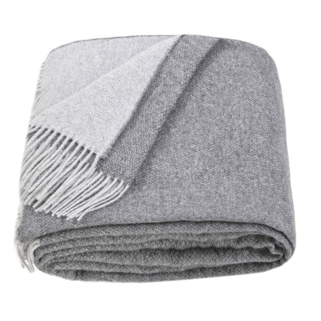 Dwustronny koc z wełny merino